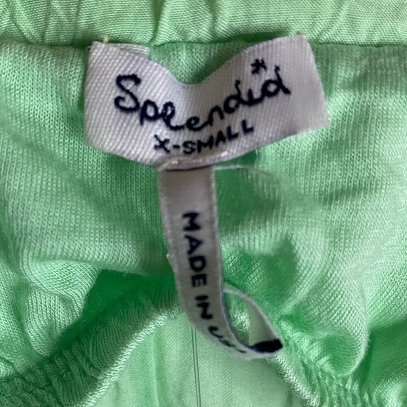 Splendid Strapless Maxi Dress Green Mint Side Slit XS Extra Small - Picture 2 of 11